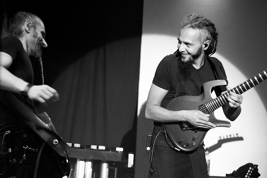 Dominique Leonetti, Gédéric Byar, Guitar, B&W, Lazuli, Lydney Town Hall, Lydney