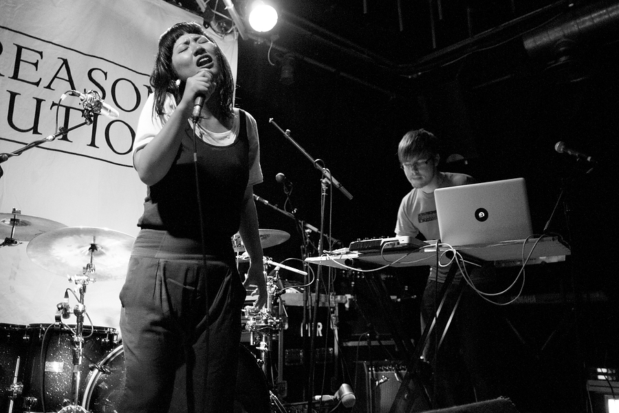 Ayu Okakita, Chris Amblin, Keyboard, Laptop, B&W, Nedry, Hoxton Square Bar & Kitchen, London