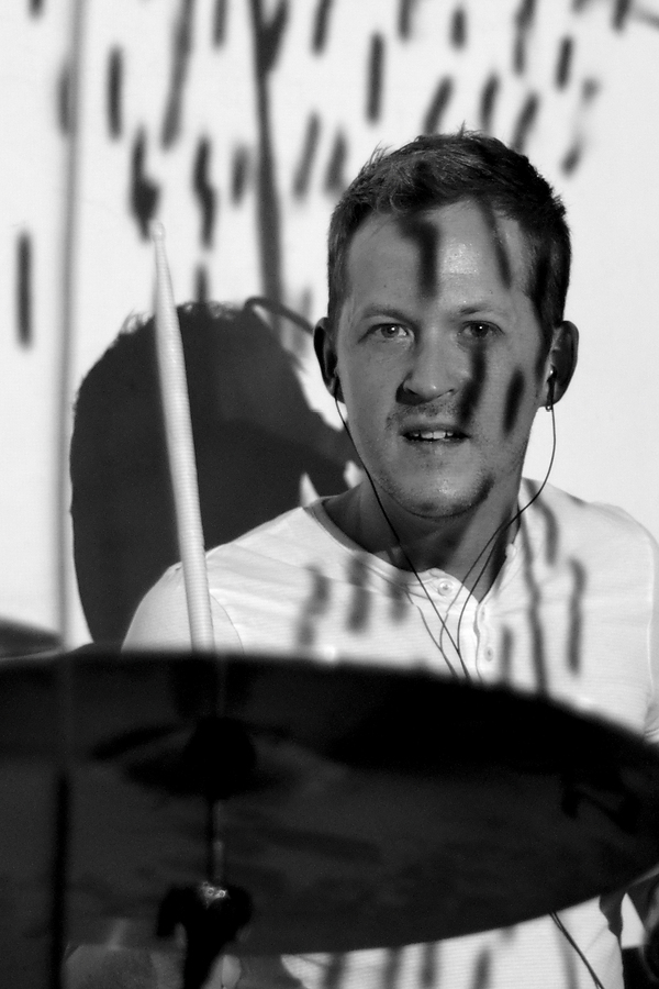 Paul Glover, Drums, B&W, Pure Reason Revolution, Nachtleben, Frankfurt