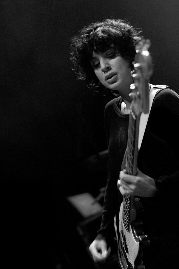 Chloë Alper, Bass, B&W, Pure Reason Revolution, Norwich Arts Centre, Norwich