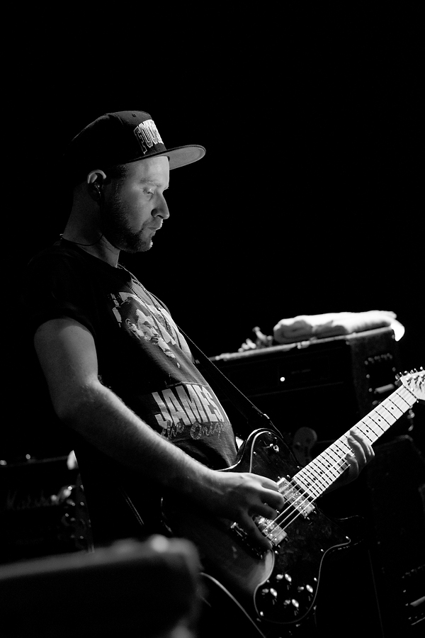 Jamie Willcox, Guitar, B&W, Pure Reason Revolution, Norwich Arts Centre, Norwich