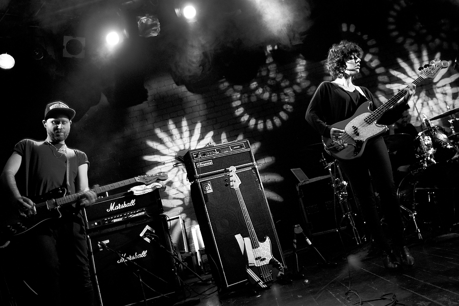 Jamie Willcox, Chloë Alper, Guitar, Bass, B&W, Pure Reason Revolution, The Picturedrome, Holmfirth