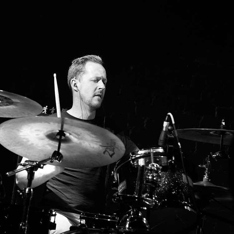 Paul Glover, Drums, B&W, Pure Reason Revolution, The Picturedrome, Holmfirth