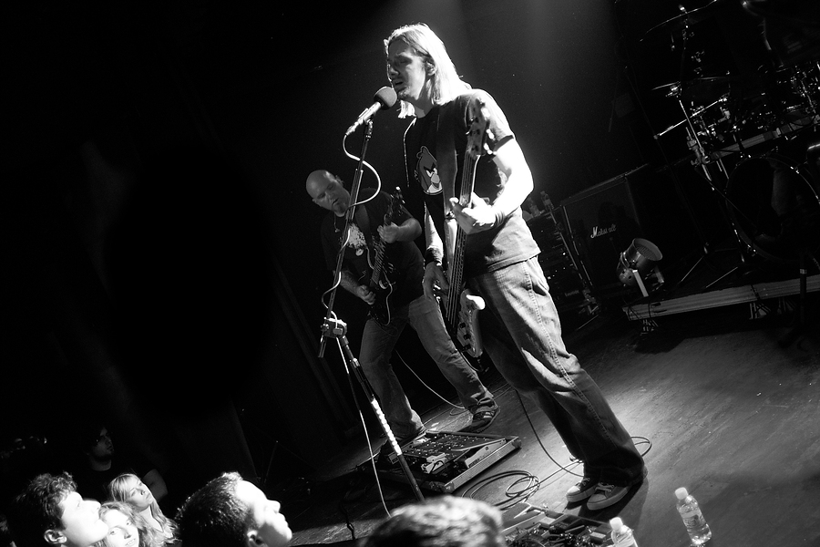 Mariusz Duda, Piotr Grudziński, Bass, Guitar, B&W, Riverside, Barcelona City Hall, Barcelona